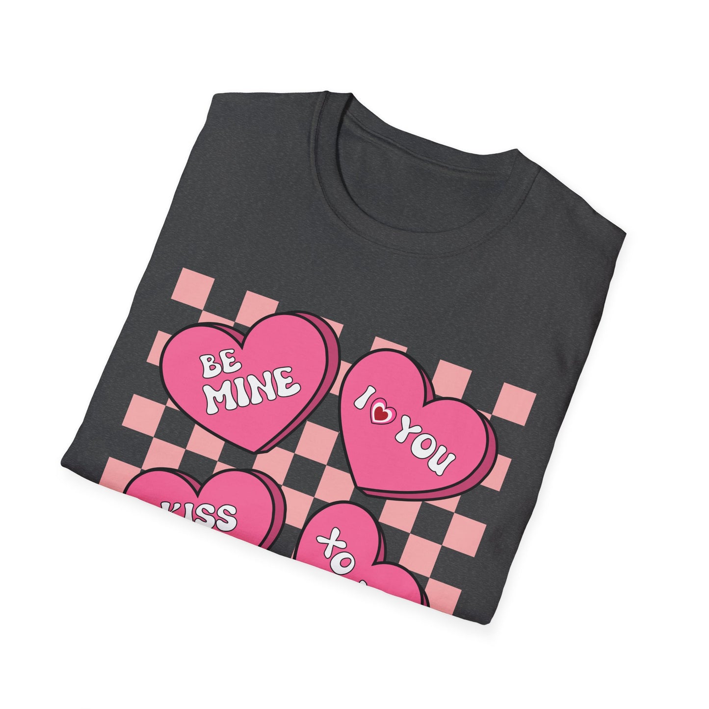 Charming Retro Valentine's Day T-Shirt | Sweet Conversation Hearts Love Tee | Adorable Be Mine Couple Gift