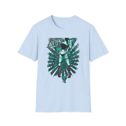 Bold 'Feast of Sacrifice' T-Shirt - Edgy Pin-Up Girl, Flaming Skulls & Tattoo Art for Goth & Alternative Style