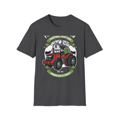 Classic Red Tractor Farm T-Shirt | Traditional Fresh Agriculture Tee | Premium Country Life & Farmer Gift