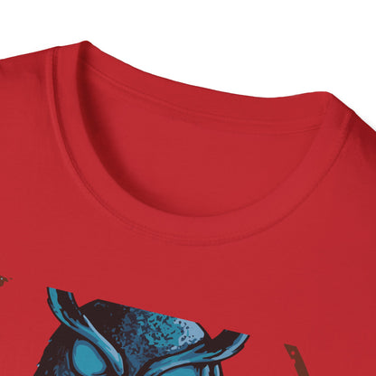 Epic Mystic Owl & Skull T-Shirt – Striking Gothic Wisdom Tee | Unique Dark Fantasy Apparel Gift