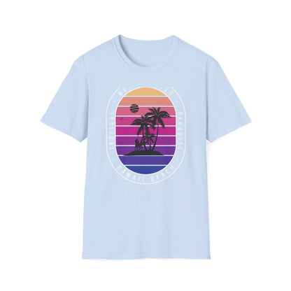 Epic Retro Sunset Hawaii Beach Vibes T-Shirt | Surfer Tropical Paradise Vacation Tee | Island Palm Tree Design Gift