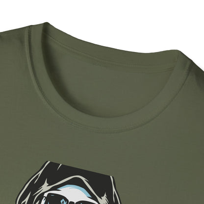 Epic Grim Reaper T-Shirt: Skull & Scythes Design. Bold Gothic Halloween Tee for Men & Women. Unleash Your Inner Darkness!