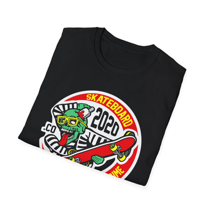 Rad Skater Zombie T-Shirt - 'Skateboard 2020 Is Not Crime' Bold Graphic Tee | Epic Streetwear Statement Apparel