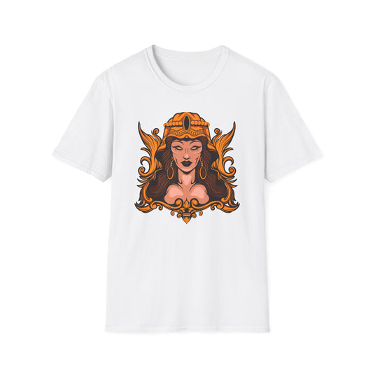 Stunning Golden Empress T-Shirt | Mystical Ancient Queen Apparel for Women | Ornate Fantasy Art Tee