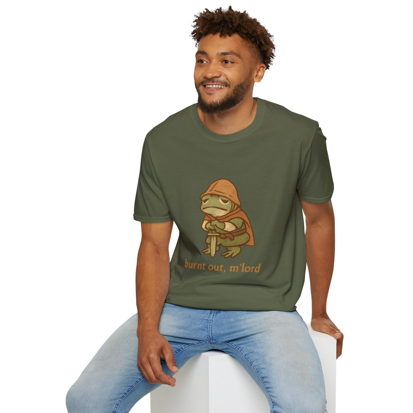 Burnt Out, M’Lord Frog Knight Tee