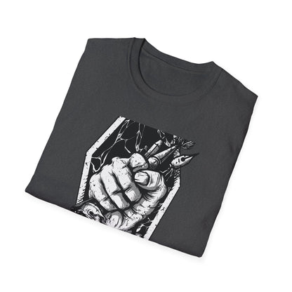 Unleash Creative Hustle: "Work or Die" Artist T-Shirt - Bold Grunge Art & Design Statement Tee