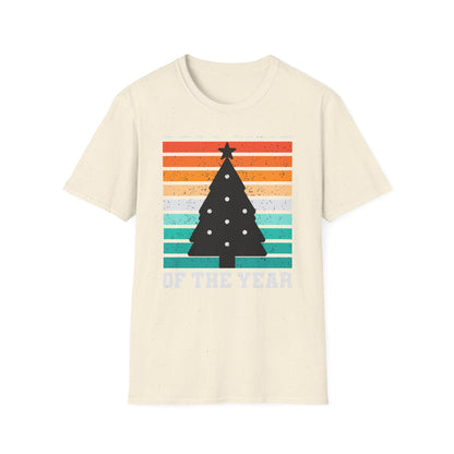 Retro Christmas Tree T-Shirt | "Best Time of the Year" Festive Tee | Vintage Holiday Stripes Xmas Gift
