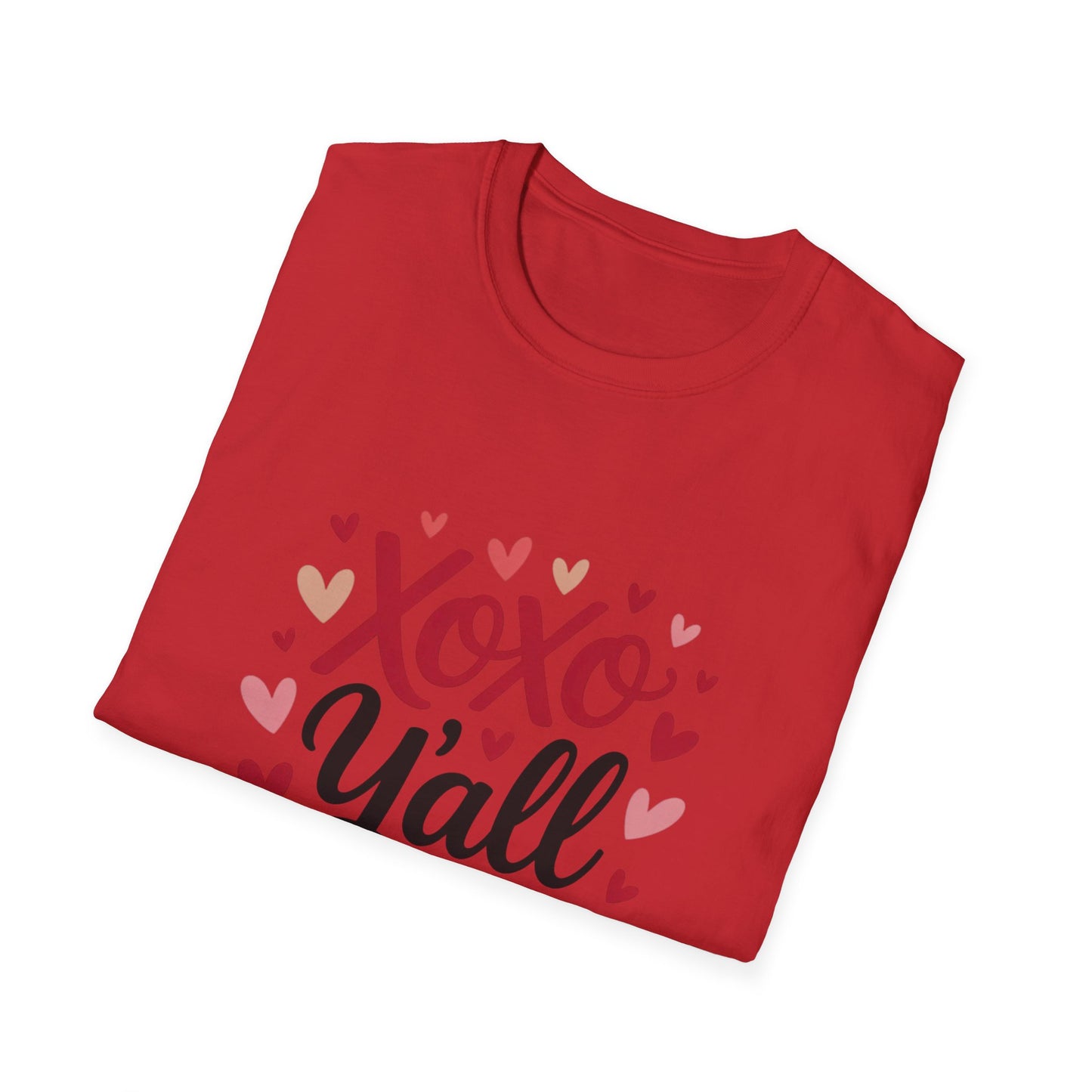 Charming Xoxo Y'all Hearts T-Shirt | Sweet Southern Love Tee | Perfect Valentine's Day Gift for Her