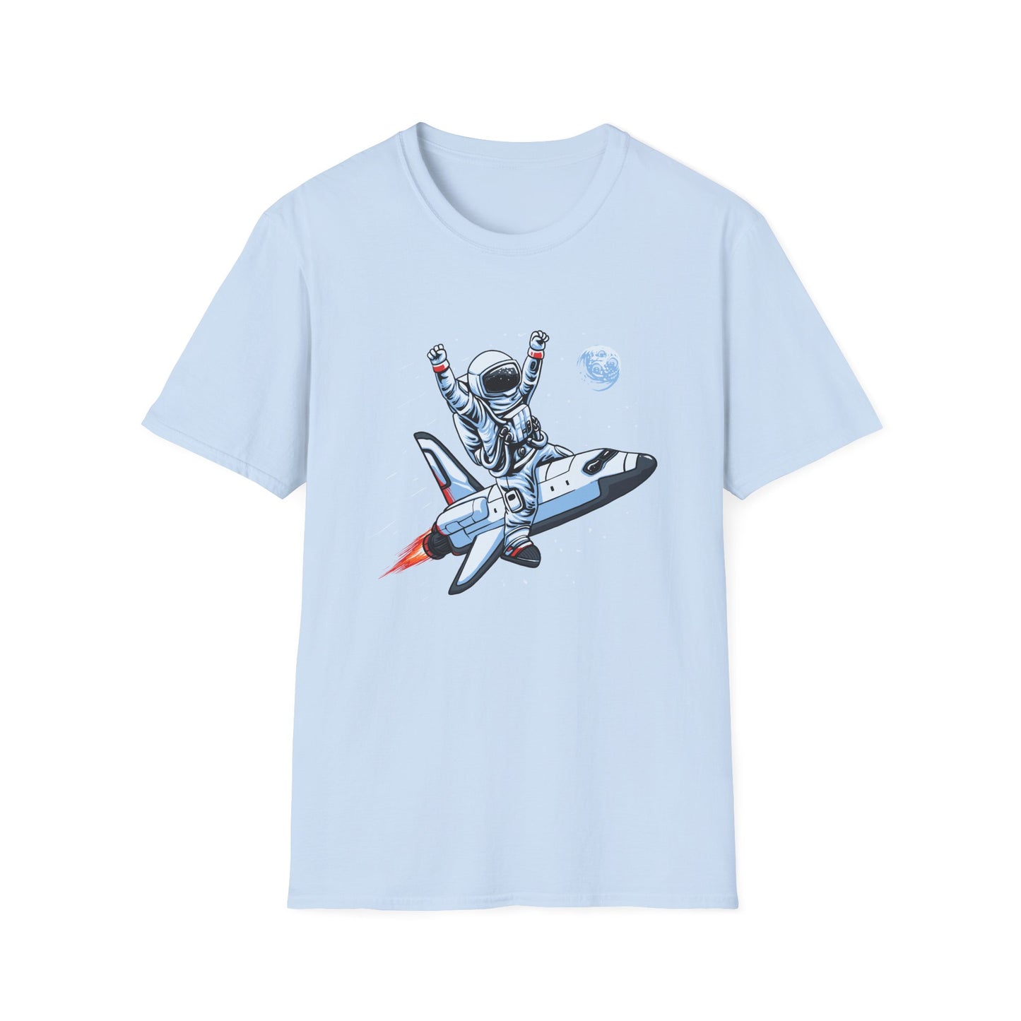 Blasting Off! Epic Astronaut Space Shuttle T-Shirt | Dynamic Galactic Adventure Tee for Space Lovers
