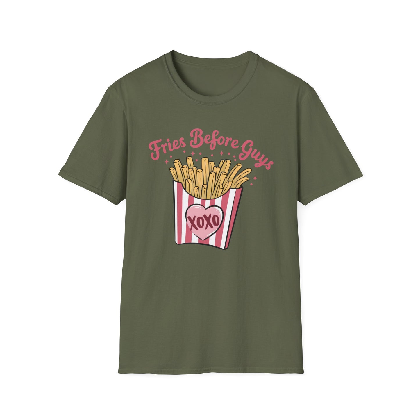 Must-Have 'Fries Before Guys' T-Shirt - Cute French Fry Tee for Sassy Women & Galentine's Day Fun!