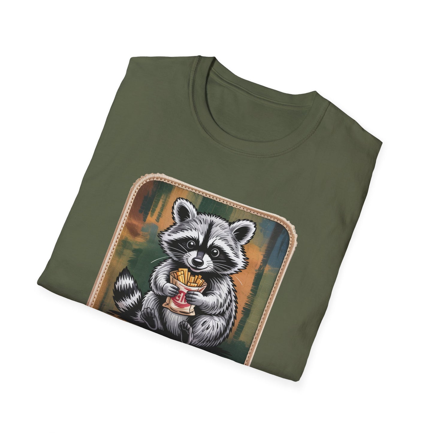 Hilarious Raccoon Snacks Before Tasks T-Shirt | Adorable Animal Lover Gift | Cozy Funny Graphic Tee