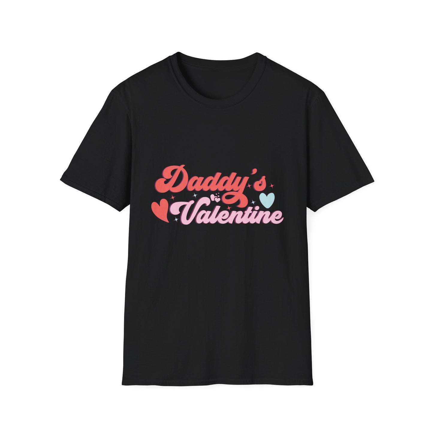 Sweet Daddy's Valentine T-Shirt | Adorable Retro Groovy Hearts & Stars Tee for Dads & Kids - Perfect Gift!