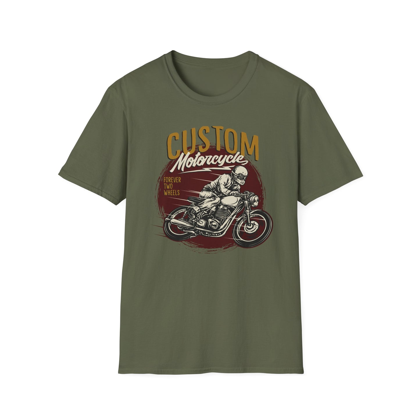Epic Custom Motorcycle T-Shirt | Vintage Cafe Racer Biker Tee | Forever Two Wheels Rider Gift