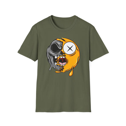 Melting Skull Emoji T-Shirt | Bold Expressive Scream Graphic Tee | Unique Edgy Streetwear Top