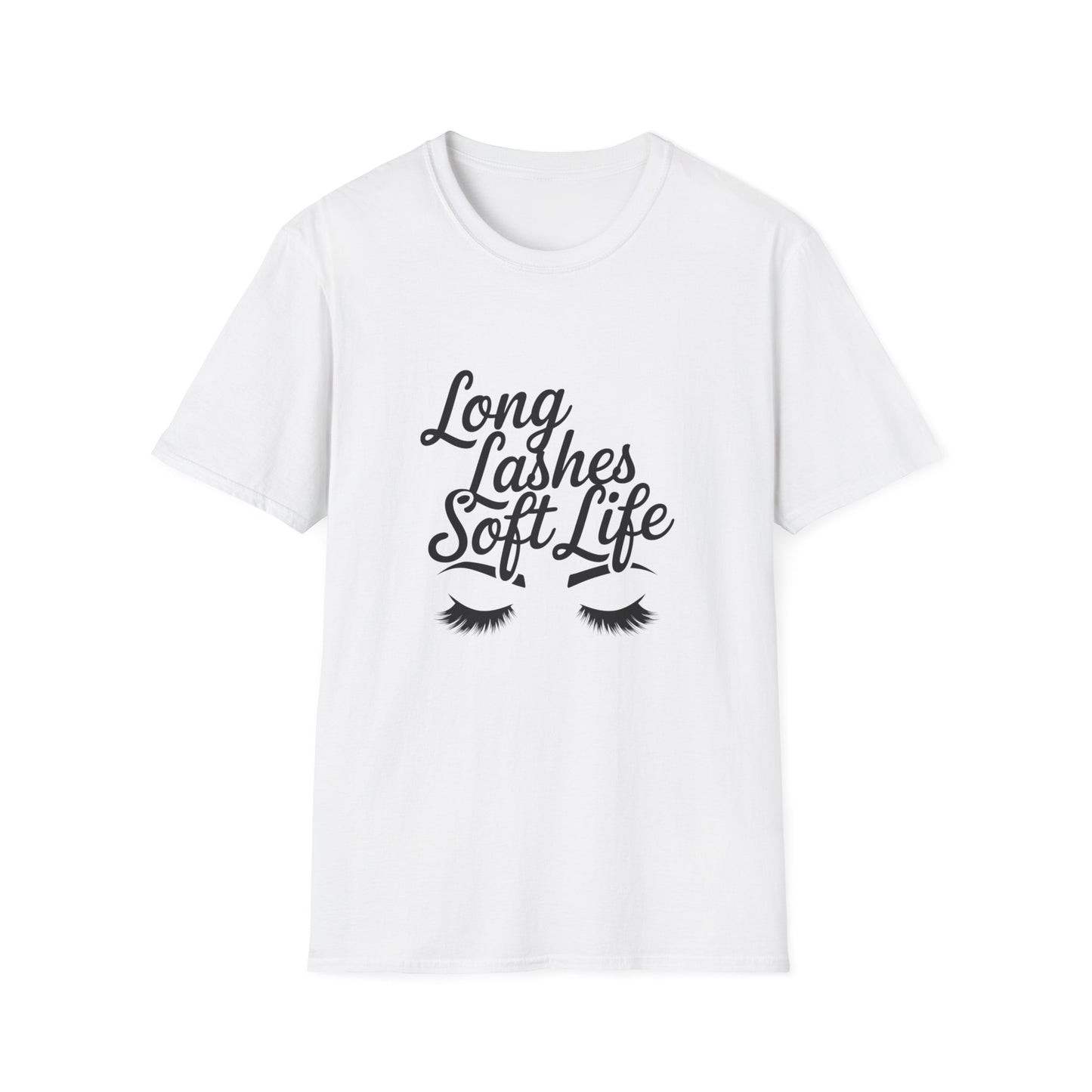 Mystical Dark Eyelashes T-Shirt | Chic Subtle Eye Design Tee | Unique Print-on-Demand Fashion Statement for Her