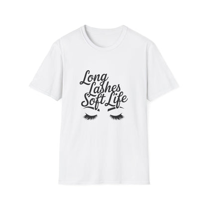 Mystical Dark Eyelashes T-Shirt | Chic Subtle Eye Design Tee | Unique Print-on-Demand Fashion Statement for Her