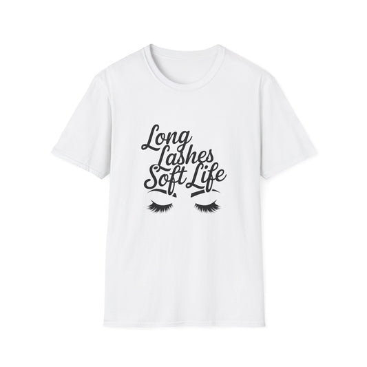 Mystical Dark Eyelashes T-Shirt | Chic Subtle Eye Design Tee | Unique Print-on-Demand Fashion Statement for Her