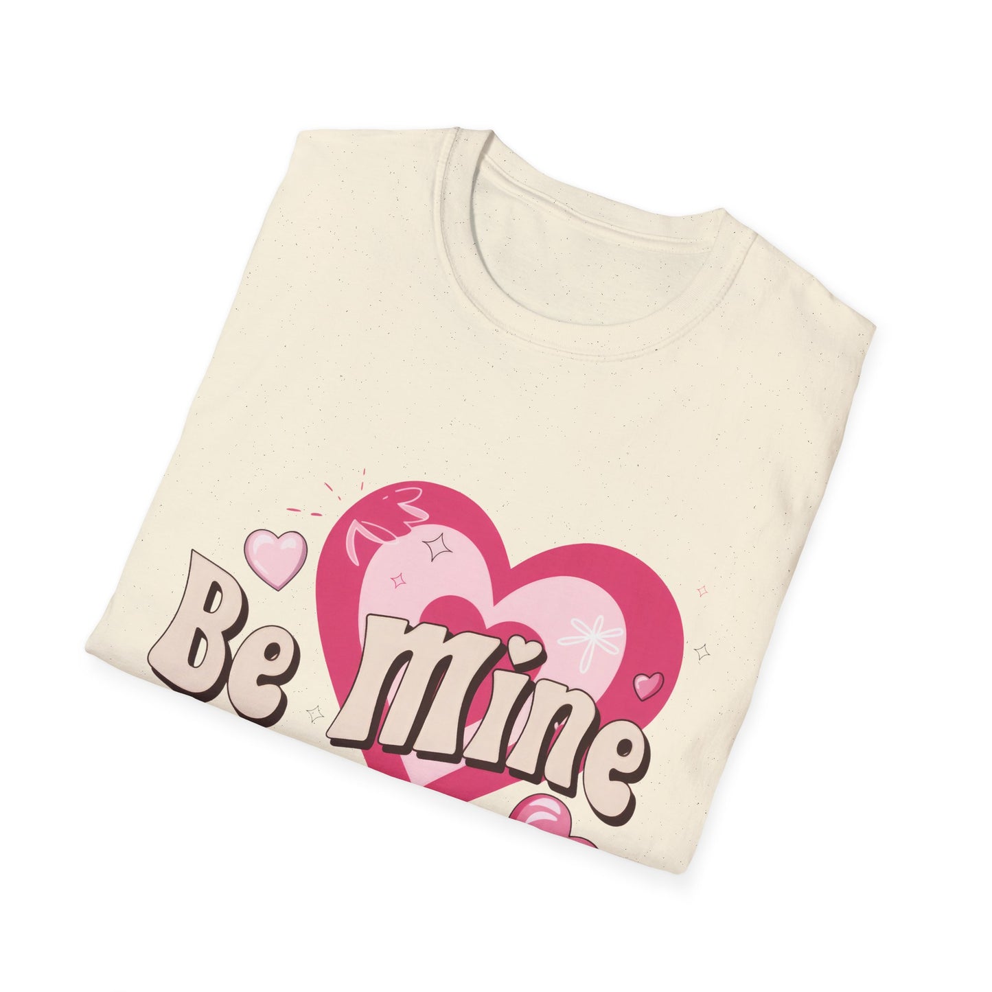 Be Mine Retro Valentine's T-Shirt | Sweet Pink Hearts & Groovy Text Tee | Adorable Love Gift for Her/Him