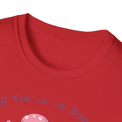 Adorable 'Will You Be My Boo' Ghost T-Shirt - Sweet Valentine's Day Proposal Tee - Cute Romantic Gift Apparel