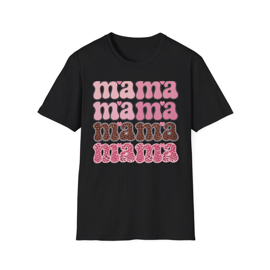 Groovy Mama T-Shirt | Retro Pink & Leopard Print Styles for Trendy Moms | Perfect Mother's Day Gift Tee