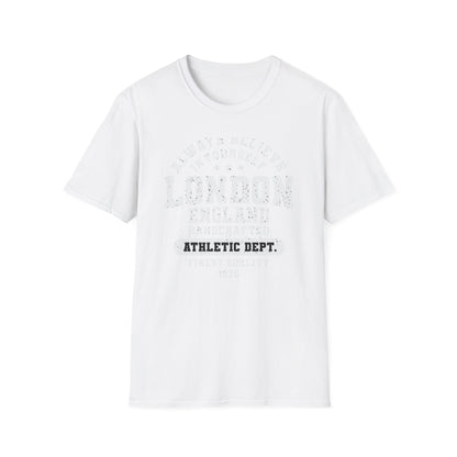Vintage London Athletic Dept T-Shirt | England Collegiate Style 'Believe in Yourself' Tee | Premium Quality & Empowering