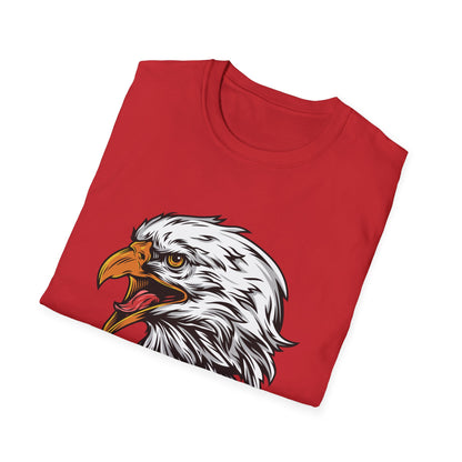Fierce Screaming Eagle Head T-Shirt - Majestic Bald Eagle Graphic Tee for Wildlife Lovers & Patriots | Bold Animal Print Apparel