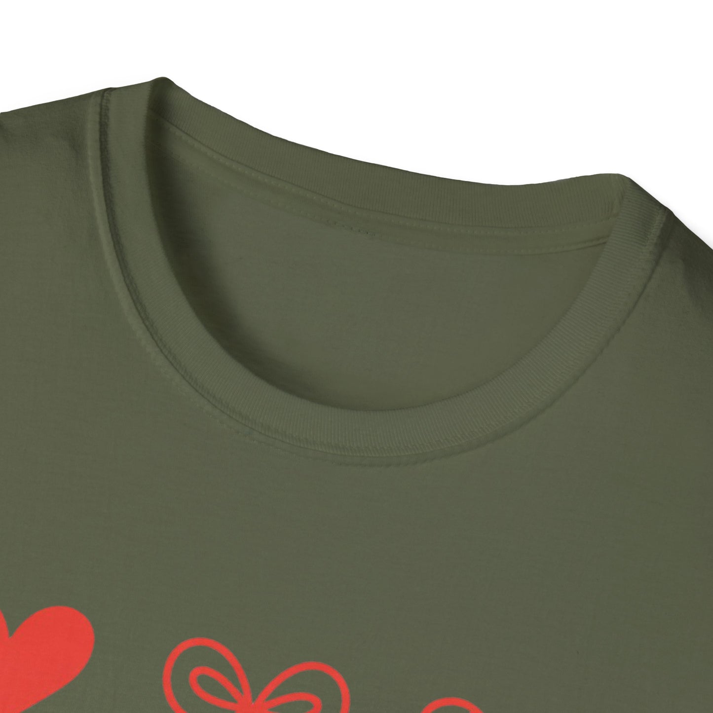 Adorable Valentine's Day Hearts & Bows T-Shirt | Sweet Romantic Love Graphic Tee for Women, Girls & Teens