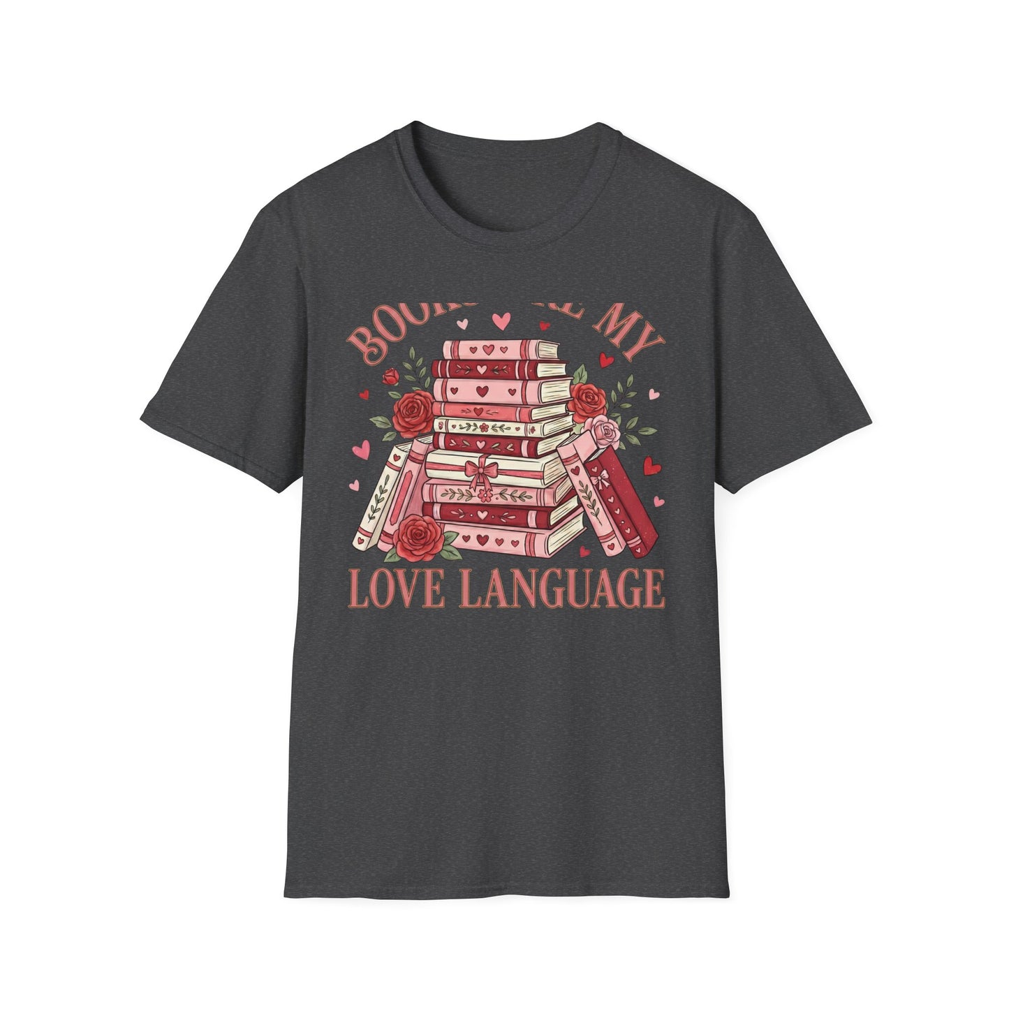 Charming Books Are My Love Language T-Shirt | Cozy Reader & Librarian Gift | Aesthetic Book Lover Tee