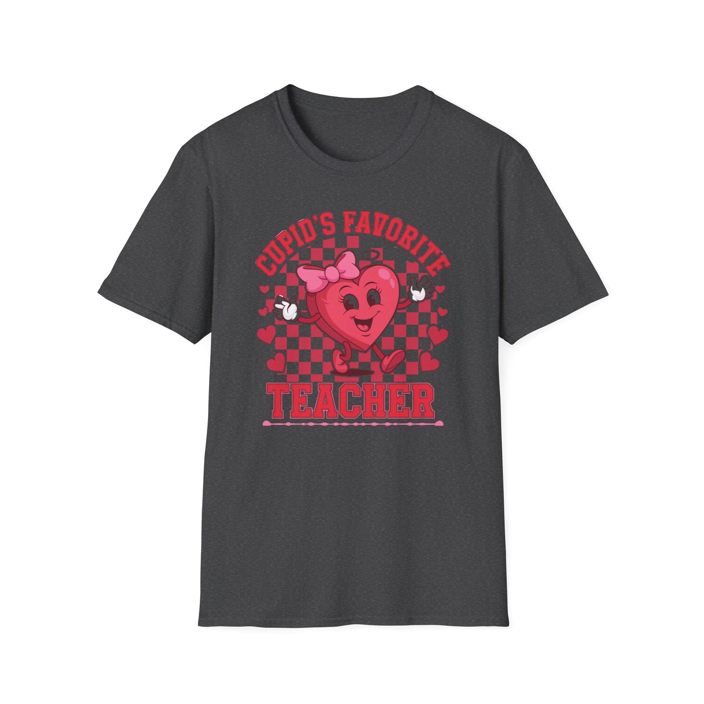 Adorable Cupid's Favorite Teacher T-Shirt - Sweet Valentine's Day Gift for Educators | Retro Heart Love Tee