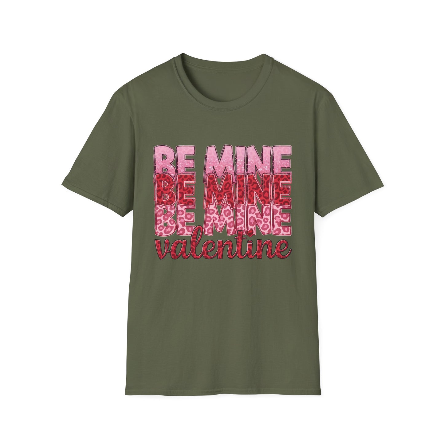 Chic Be Mine Valentine Leopard Print T-Shirt | Adorable Pink Red Animal Love Tee Gift for Her