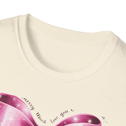 Sparkling Pink Cherry Love T-Shirt - Adorable Bow & Sweet Cherries Romantic Gift Tee for Her
