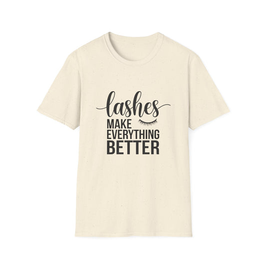 Stunning 'Lashes Make Everything Better' T-Shirt | Chic Beauty Lover Tee | Glam Makeup Artist Gift for Lash Techs