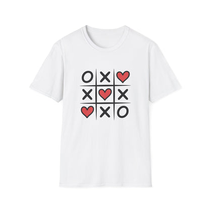 Adorable Tic Tac Toe Love Wins T-Shirt | Sweet Hearts Valentine's Day Tee for Couples & Romantics | Unique Gift Idea