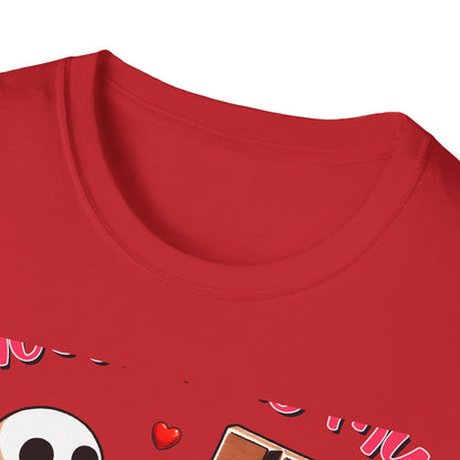 Funny Skeleton & Chocolate Valentine T-Shirt - Adorable 'Chocolate is My Valentine' Tee for Sweethearts & Singles