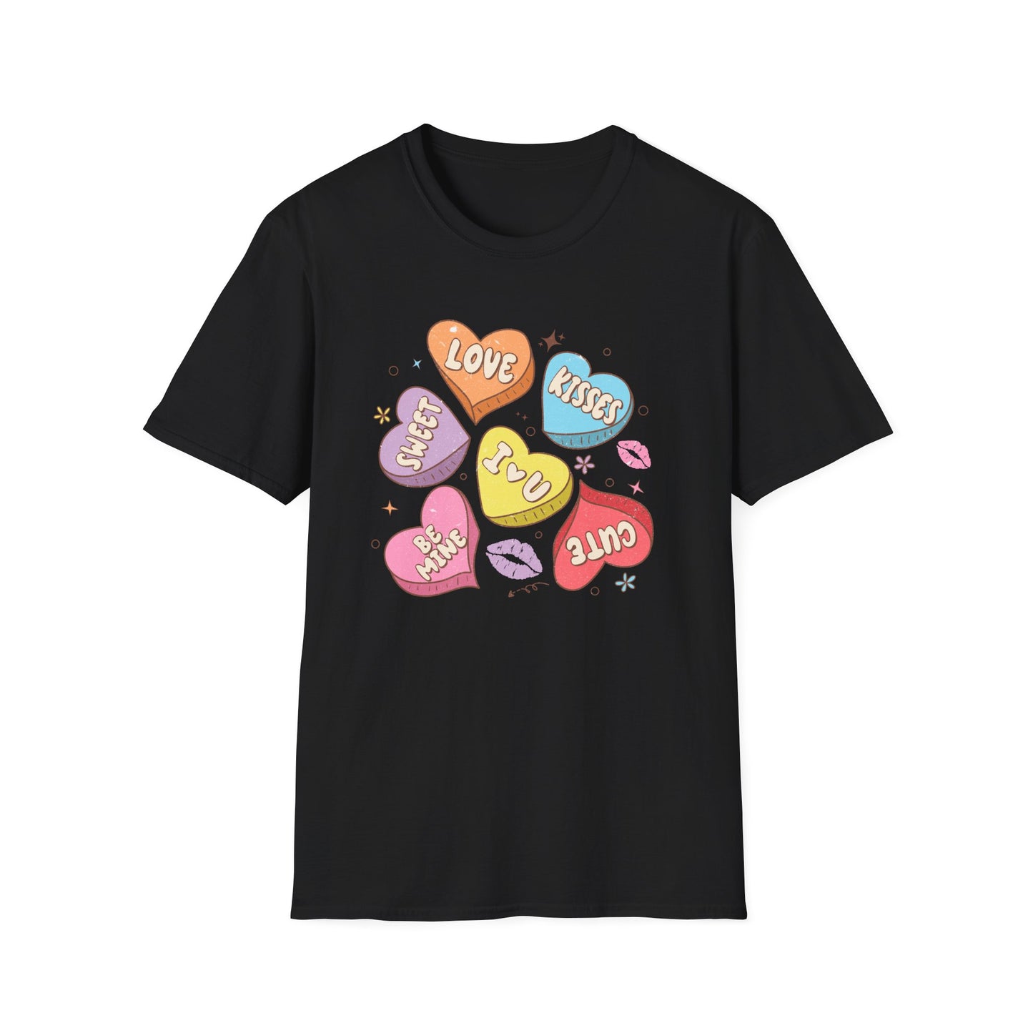 Sweet Retro Conversation Hearts T-Shirt - Adorable Valentine's Day Love Gift Tee for Her