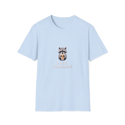 Adorable 'Snack Obsessed' Raccoon T-Shirt - Funny Animal Foodie Tee for Ultimate Comfort & Style!