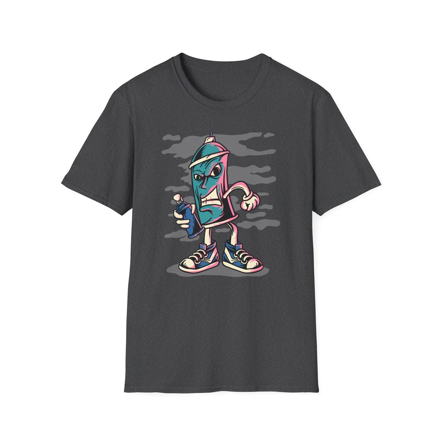 Bold Graffiti Spray Can T-Shirt - Edgy Urban Art Graphic Tee for Streetwear Fans | Unique Must-Have Design