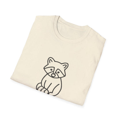 Cute Raccoon "Snack Goals" T-Shirt | Adorable Foodie Animal Lover Tee | Unique Braided Design Gift