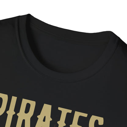 Bold Pirate Ship & Treasure T-Shirt | Work Like A Captain Play Like A Pirate Tee | Epic Adventure Lover Gift