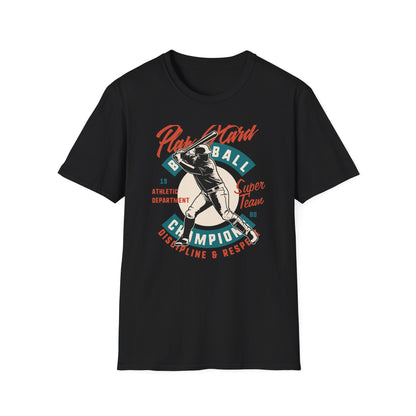 Classic Baseball Play Hard Champion T-Shirt | Vintage Athletic Department Super Team Tee | Dynamic Sports Fan Gift
