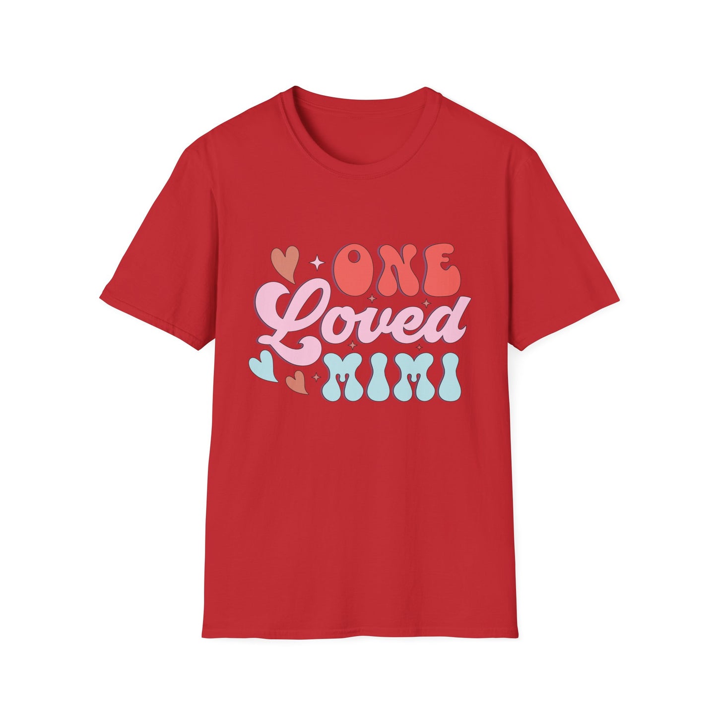 ONE Loved MIMI T-Shirt | Adorable Retro Groovy Grandma Gift | Sweet Mother's Day Grandparent Tee