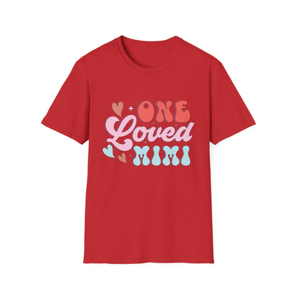 ONE Loved MIMI T-Shirt | Adorable Retro Groovy Grandma Gift | Sweet Mother's Day Grandparent Tee