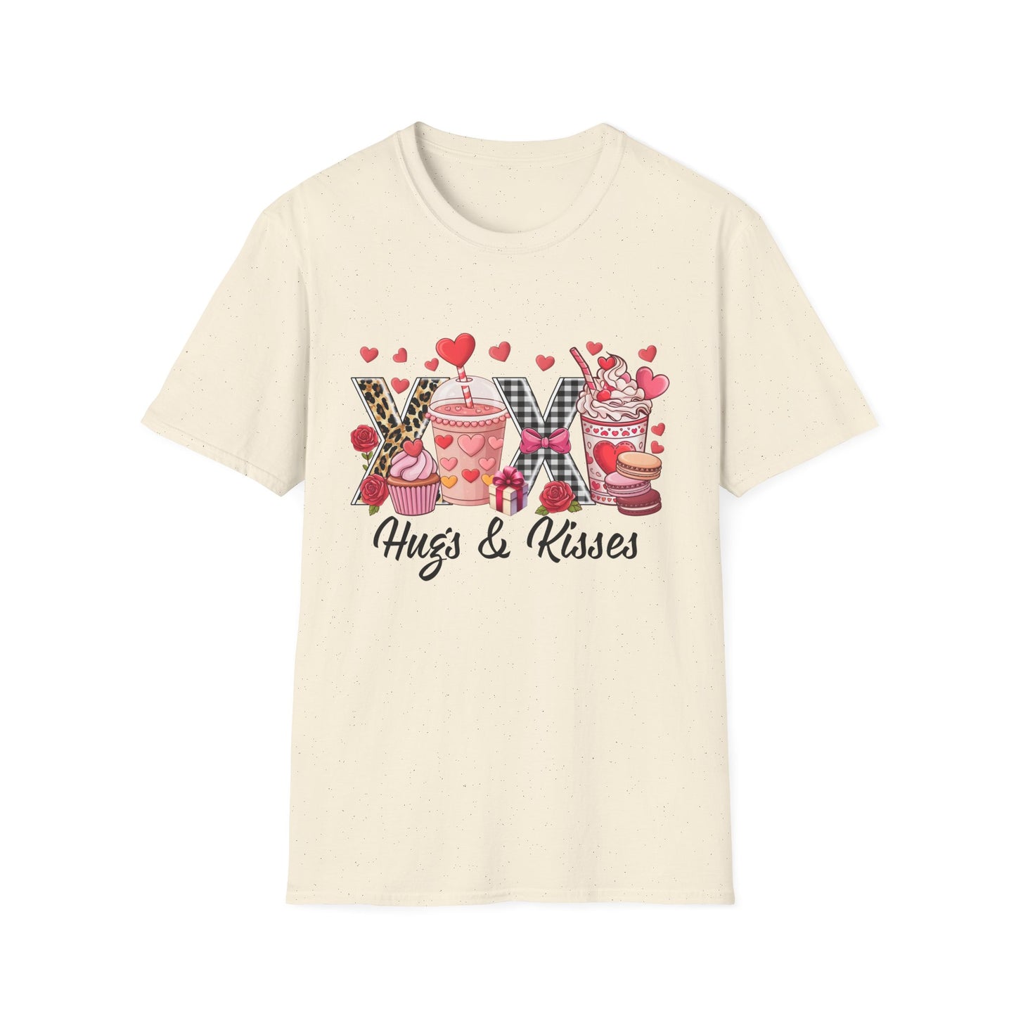 Delightful XOXO Valentine's T-Shirt | Sweet Treats & Chic Leopard/Gingham Style for Her
