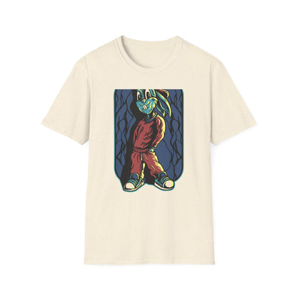 Cool Hip Hop Rabbit T-Shirt | Trendy Streetwear Bunny Tee | Vibrant Urban Animal Design | Unique & Awesome Unisex Apparel