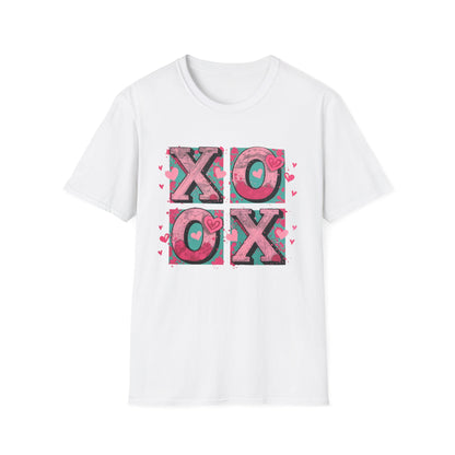 Expressive XOXO T-Shirt | Distressed Hugs & Kisses Valentine's Day Tee | Trendy Romantic Love Shirt for Her