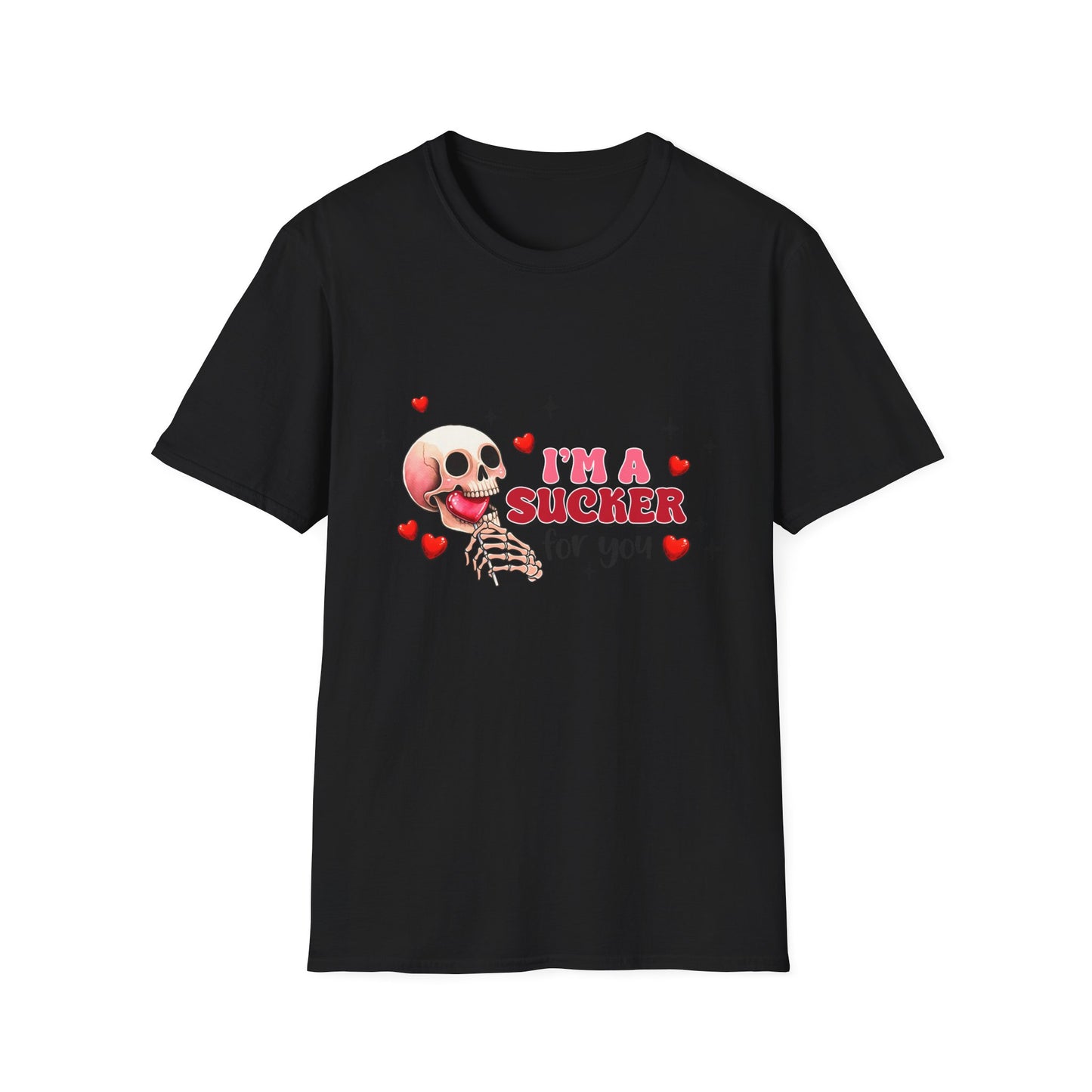 Funny Skeleton Love T-Shirt: "I'm a Sucker for You" Valentine's Day Graphic Tee - Unique Couple's Gift