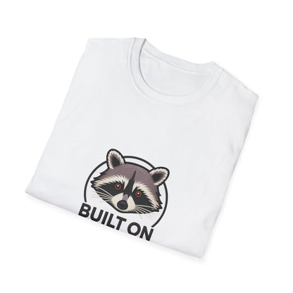 Awesome Raccoon 'Built On Snacks' T-Shirt - Hilarious Foodie Animal Tee | Ultimate Snack Lover Gift & Cozy Casual Wear