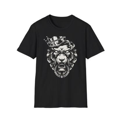 Majestic Lion King T-Shirt with Crown & Door Knocker - Fierce Regal Graphic Tee for Bold Style Seekers