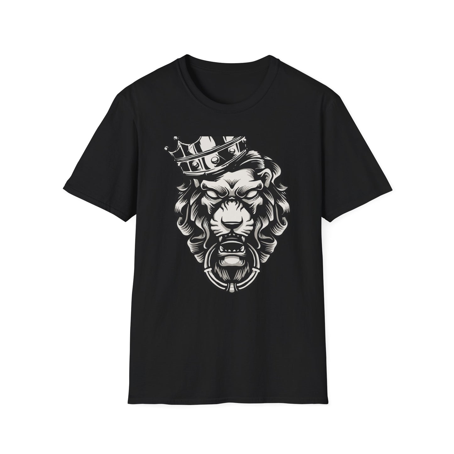 Majestic King Lion Crown T-Shirt - Fierce Regal Graphic Tee for Powerful Style & Dominance
