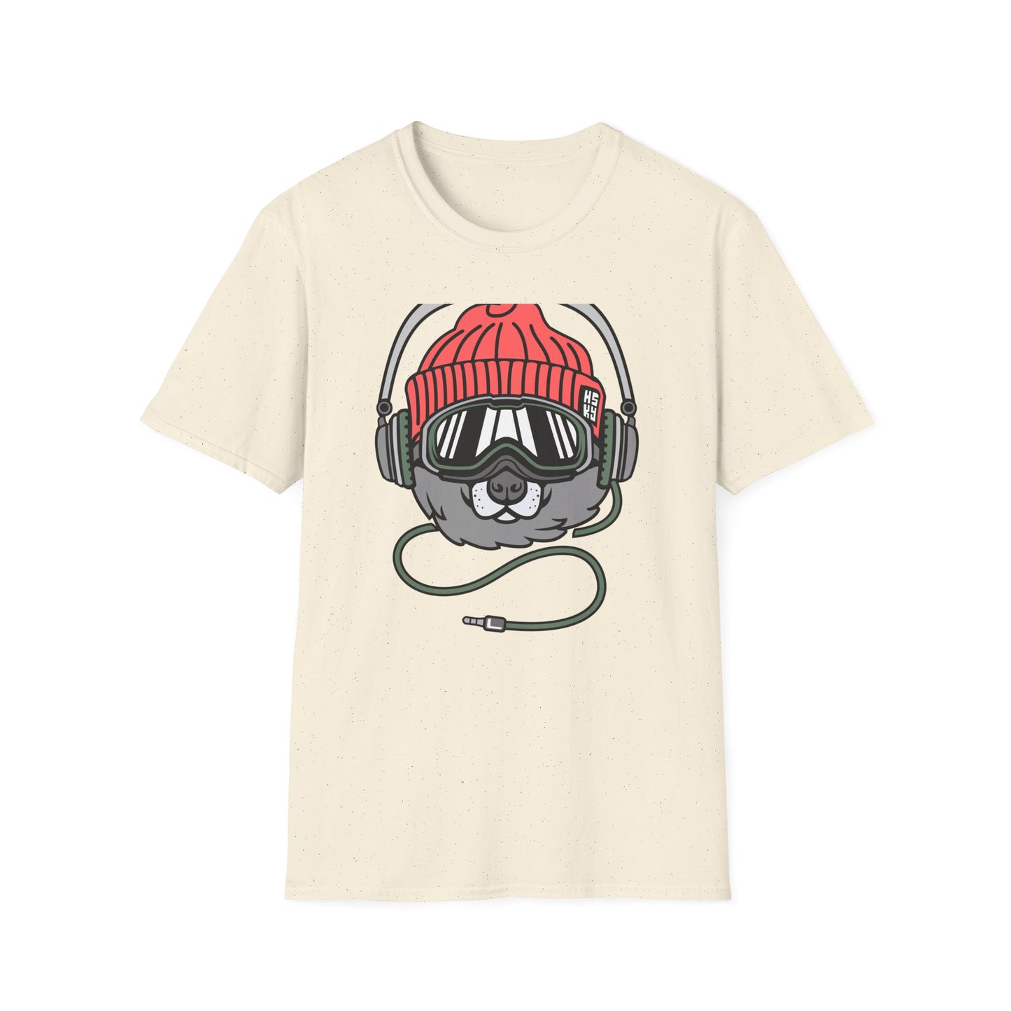 Rad Husky DJ T-Shirt | Cool Dog with Headphones & Goggles Tee | Awesome Winter Sport & Music Lover Gift Idea